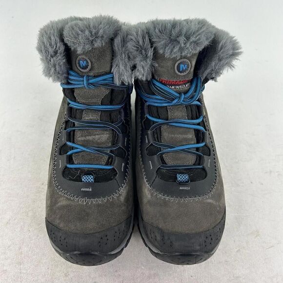 Merrell Thermo Arc 6 Beluga Boot Women US 8 Gray Suede Waterproof 200G Hiking - Picture 3 of 10
